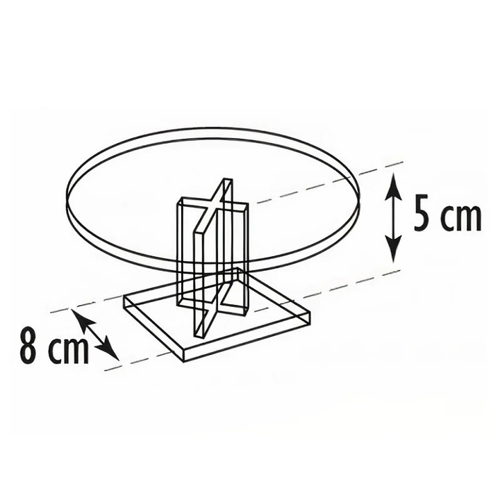 Stojak z plexi, okrągły, śr. 170 mm, wys. 50 mm