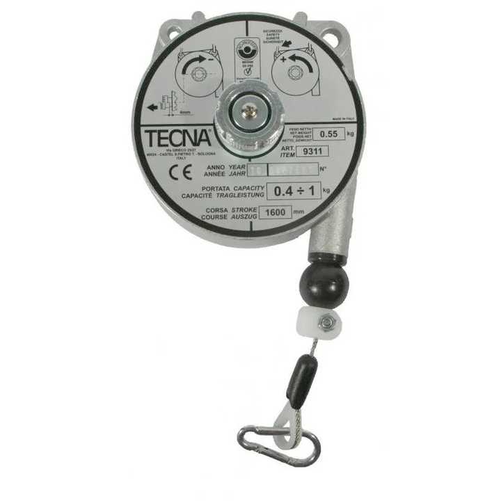 Balanser, odciążnik, przeciwwaga 1,0-2,0 kg, stalowa linka 160 cm, TECNA ATEX 9312AX