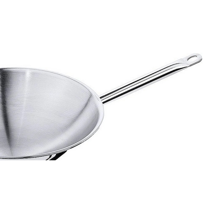 Patelnia Wok z zaokrąglonym dnem, nierdzewna, śr. 36 cm, poj. 5l, wysokopolerowana, model 524/360