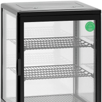 Witryna chłodnicza MINI 58L-SW, chłodziarka, mała, 180W, pojemność 58 l, czarna, BARTSCHER 700358G