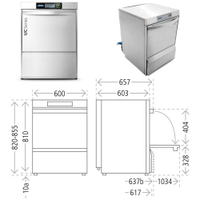 Zmywarka uniwersalna, podblatowa Bistro, do naczyń, szkła, sztućców, 7,9kW/ 400V, WINTERHALTER UC-L