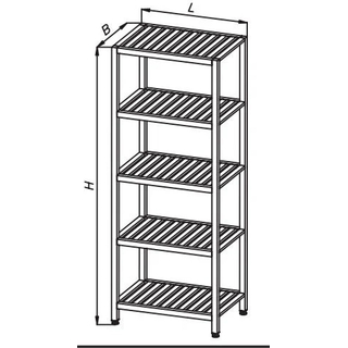 Regał magazynowy 800x700x1800mm gretingowy