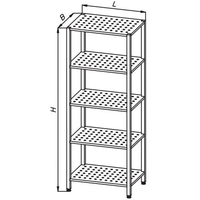 Regał magazynowy 800x700x1800mm perforowany