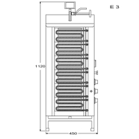 Opiekacz pionowy do 50 kg, do kebaba i gyrosa, grill elektryczny, 7,8/ 9 kW, nierdzewny, POTIS E3