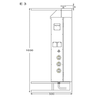 Opiekacz pionowy do 50 kg, do kebaba i gyrosa, grill elektryczny, 7,8/ 9 kW, nierdzewny, POTIS E3