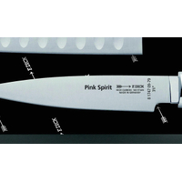 Zestaw 2 noży PINK SPIRIT, ryflowany, japoński Santoku, krótki nóż kuchenny, różowy, DICK 8179700-79