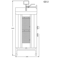 Opiekacz pionowy do 30 kg, do kebaba i gyrosa, grill gazowy, 7,0 kW, nierdzewny, POTIS GD2