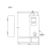 Opiekacz pionowy do 7 kg, do kebaba i gyrosa, grill gazowy, 3,5 kW, nierdzewny, POTIS GD1