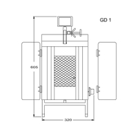 Opiekacz pionowy do 7 kg, do kebaba i gyrosa, grill gazowy, 3,5 kW, nierdzewny, POTIS GD1