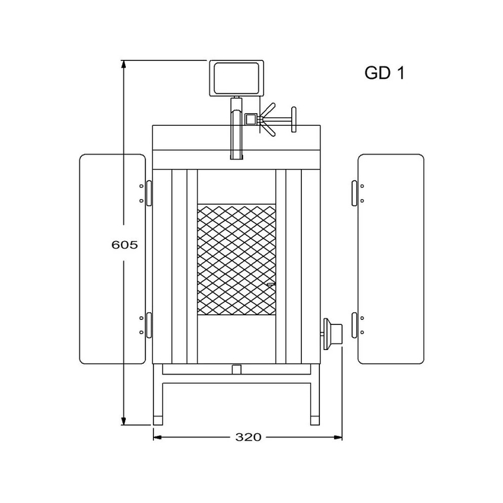 Opiekacz pionowy do 7 kg, do kebaba i gyrosa, grill gazowy, 3,5 kW, nierdzewny, POTIS GD1