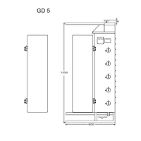 Opiekacz pionowy do 120 kg, do kebaba i gyrosa, grill gazowy, 17,5 kW, nierdzewny, POTIS GD5