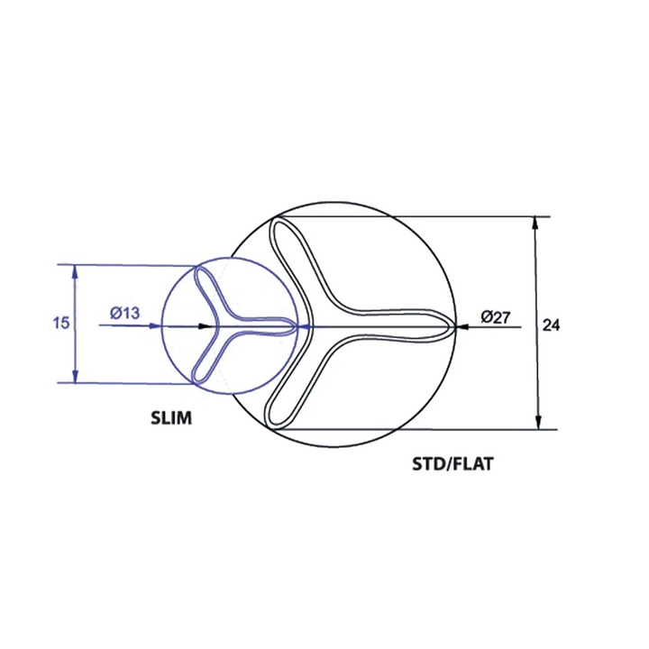 Kij wędzarniczy Diamant Line SLIM, dł. 1000 mm