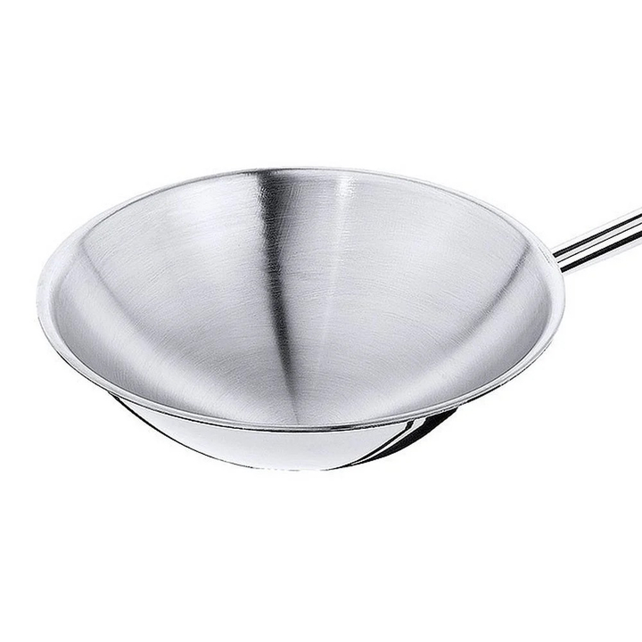 Patelnia Wok z zaokrąglonym dnem, nierdzewna, śr. 36 cm, poj. 5l, wysokopolerowana, model 524/360