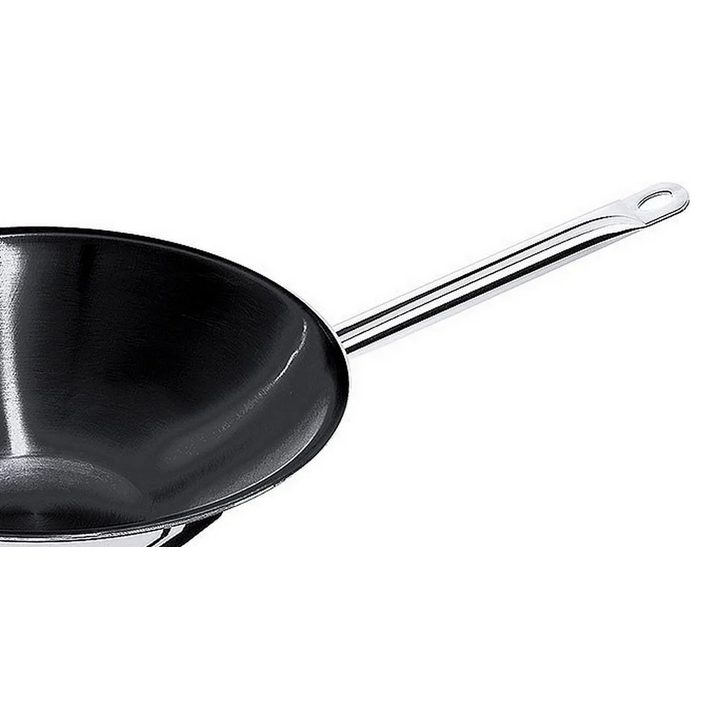 Patelnia Wok Non-Stick z płaskim dnem, polerowana, nieprzywierająca, 36 cm, poj. 5l, model 523/360