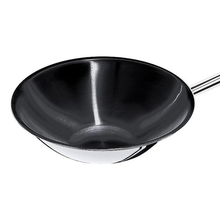 Patelnia Wok Non-Stick z płaskim dnem, polerowana, nieprzywierająca, 36 cm, poj. 5l, model 523/360