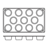 Forma silikonowa do pieczenia MINI-MUFFINS, 11 otworów, GN 1/3, HENDI 676905