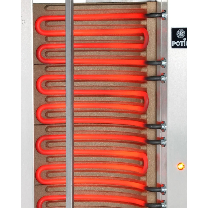 Opiekacz pionowy do 30 kg, do kebaba i gyrosa, grill elektryczny, 5,2/ 6 kW, nierdzewny, POTIS E2