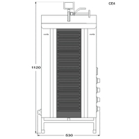 Opiekacz pionowy do 50 kg, do kebaba i gyrosa, grill elektryczny, 7,6 kW, nierdzewny, POTIS CE4