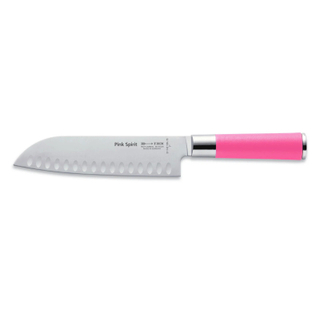 Nóż Szefa Kuchni SANTOKU PINK SPIRIT, ostrze ryflowane, 18 cm, nierdzewny, różowy, DICK 8174218K-79