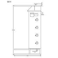 Opiekacz pionowy do 70 kg, do kebaba i gyrosa, grill propan-butan, 14,0 kW, nierdzewny, POTIS GD4