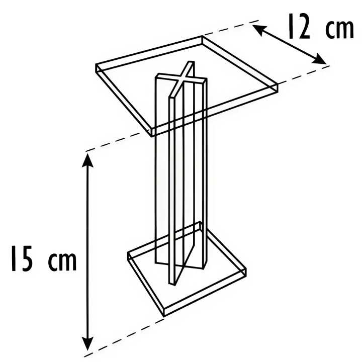 Stojak z plexi 12x12x15cm