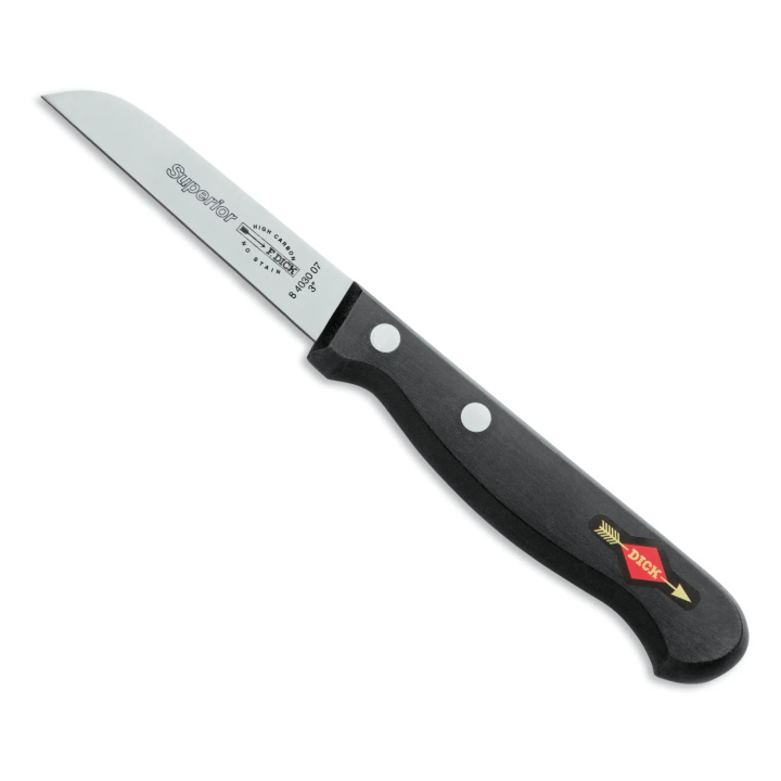 Nóż do warzyw SUPERIOR, ze stali nierdzewnej, 7 cm, czarny, DICK 8403007