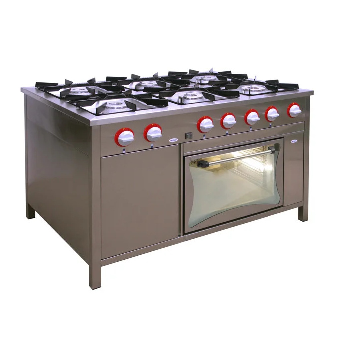 Kuchnia gazowa 6-palnikowa TG-6732/PG-1 (36,5 kW) z piekarnikiem Kuchnia gazowa 6-palnikowa TG-6732/PG-1 (36,5 kW) z piekarnikiem