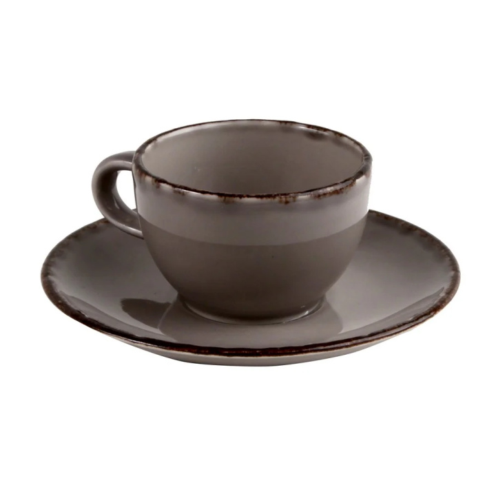 Spodek FORTUNA do espresso, średnica 13,5cm, szary, XANTIA 31018 Spodek FORTUNA do espresso, średnica 13,5cm, szary, XANTIA 31018