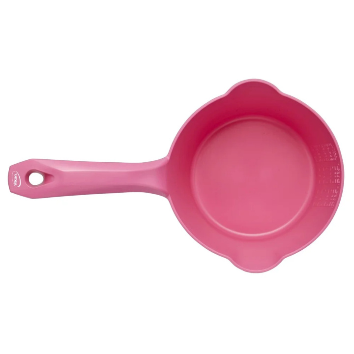 Czerpak ergonomiczny z uchwytem, polipropylenowy, różowy, poj. 1 l, VIKAN 56811