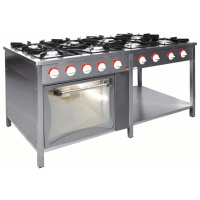 Kuchnia gazowa 8-palnikowa TG-8736/PG-1 (43,5 kW) z piekarnikiem