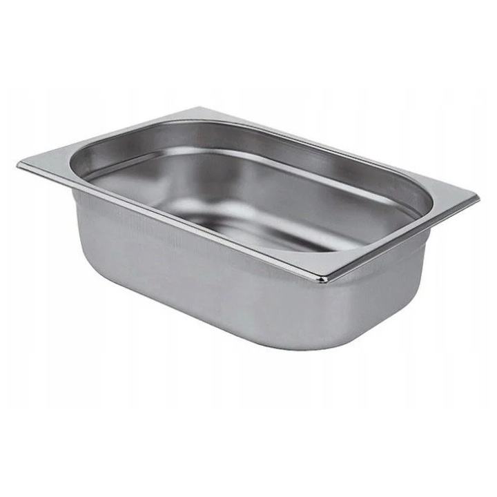 Pojemnik GN 1/2 ze stali nierdzewnej, głębokość 100 mm, polerowany, pojemność 5,7 l, model CH 12100