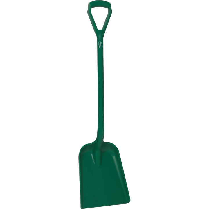 Łopata higieniczna z uchwytem typu D, 327 x 271 x 50 mm, zielona, długość 1040 mm, VIKAN 56252 Łopata higieniczna z uchwytem typu D, 327 x 271 x 50 mm, zielona, długość 1040 mm, VIKAN 56252