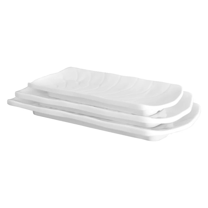 Półmisek prostokątny z melaminy, wym. 460x215x48 mm, śnieżnobiały Półmisek prostokątny z melaminy, wym. 460x215x48 mm, śnieżnobiały