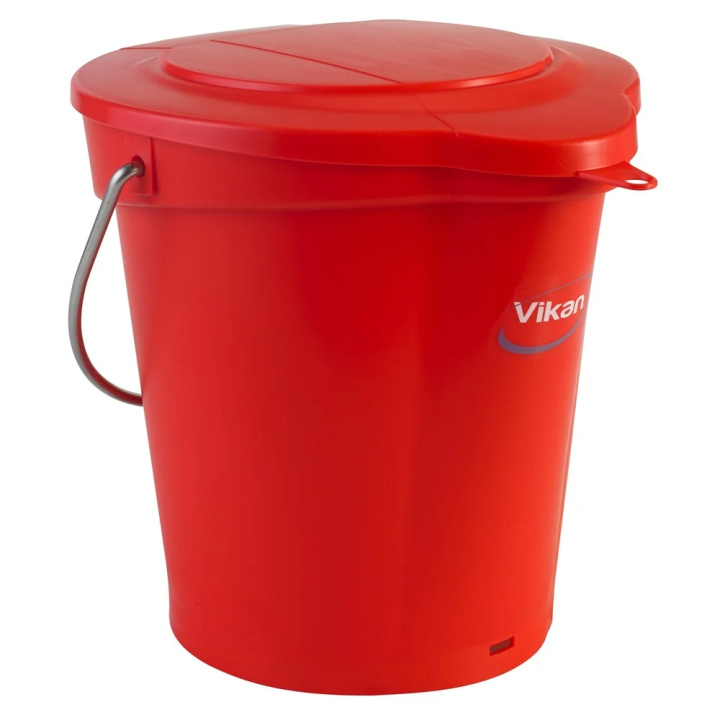Pokrywa z polipropylenu do 6-litrowego wiadra 56884, szczelna, czerwona, VIKAN 56894
