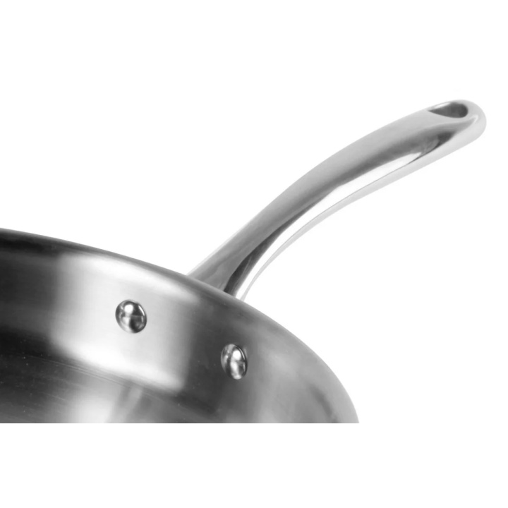 Patelnia ze stali nierdzewnej z uchwytem, 3-warstwowa, średnica 28 cm, pojemność 2,5 l, EXXENT 63342 Patelnia ze stali nierdzewnej z uchwytem, 3-warstwowa, średnica 28 cm, pojemność 2,5 l, EXXENT 63342