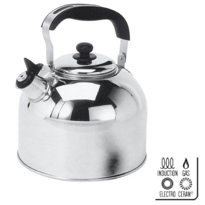 Czajnik ze stali nierdzewnej, z pokrywką, gwizdkiem i ruchomym uchwytem, poj. 4,5l, model 432/450 Czajnik ze stali nierdzewnej, z pokrywką, gwizdkiem i ruchomym uchwytem, poj. 4,5l, model 432/450
