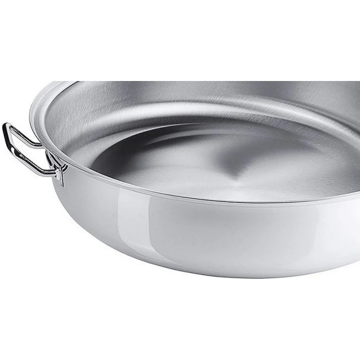 Patelnia z dwoma uchwytami do paella, średnica 58 cm, nierdzewna, matowopolerowana, model 2102/600