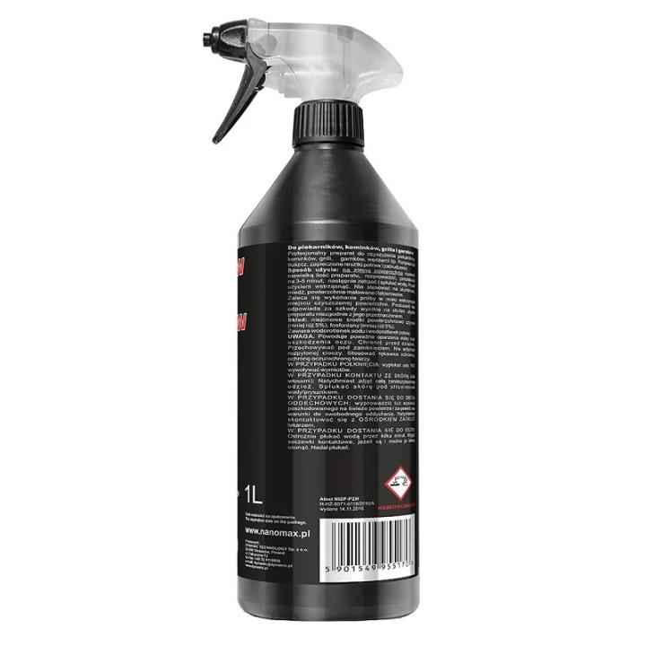 Środek do mycia piekarników, kominków, grilla i garnków NANOMAX PROFESSIONAL, poj. 1 l Środek do mycia piekarników, kominków, grilla i garnków NANOMAX PROFESSIONAL, poj. 1 l
