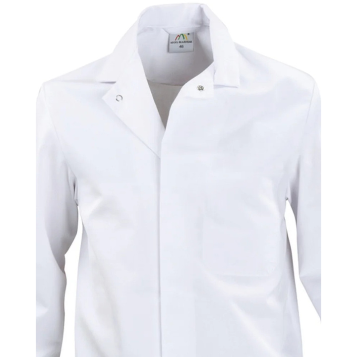 Fartuch HACCP, zapinany na napy, męski, prosty, rozm. 62, biały, KEGEL-BŁAŻUSIAK 4089-231-1080 Fartuch HACCP, zapinany na napy, męski, prosty, rozm. 62, biały, KEGEL-BŁAŻUSIAK 4089-231-1080