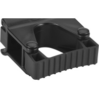 Moduł uchwytu ściennego Hi-Flex, wieszak pojedynczy, szerokość 82 mm, czarny, VIKAN 10139