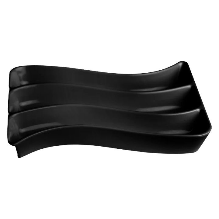 Półmisek potrójny z melaminy, wym. 230x190 mm, czarny Półmisek potrójny z melaminy, wym. 230x190 mm, czarny
