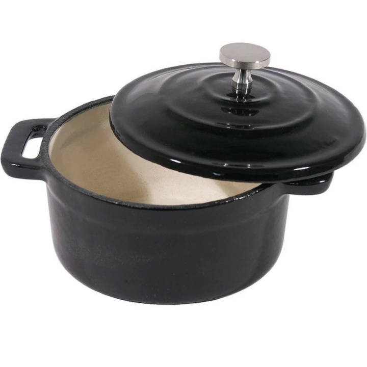 Garnek żeliwny do zapiekania, mini-cocotte z pokrywką, śr. 10 cm, poj. 0,25l, czarny, model 5731/100 Garnek żeliwny do zapiekania, mini-cocotte z pokrywką, śr. 10 cm, poj. 0,25l, czarny, model 5731/100