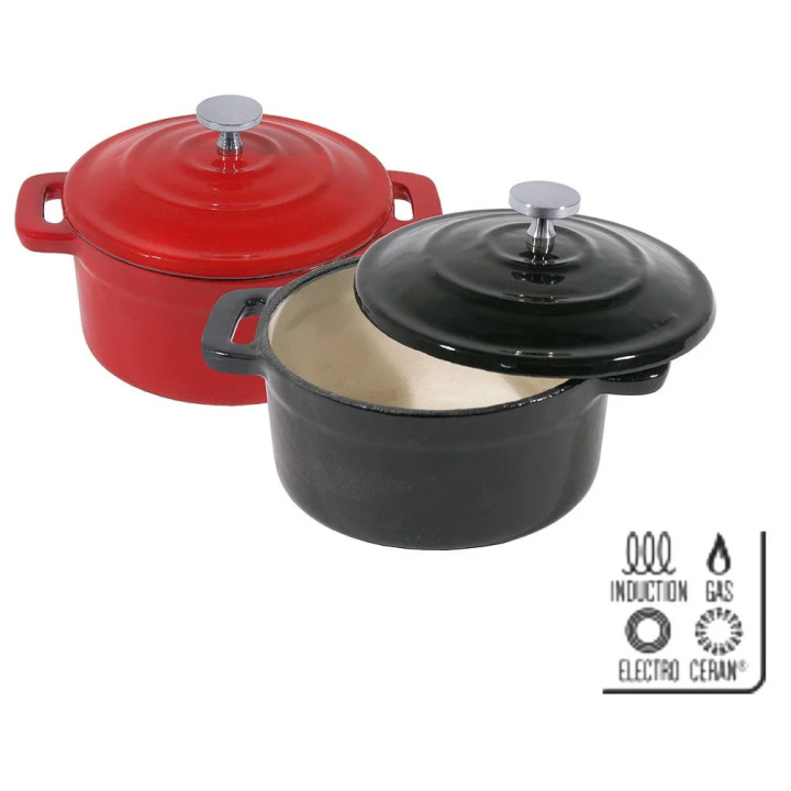 Garnek żeliwny do zapiekania, mini-cocotte z pokrywką, śr. 10 cm, poj. 0,25l, czarny, model 5731/100 Garnek żeliwny do zapiekania, mini-cocotte z pokrywką, śr. 10 cm, poj. 0,25l, czarny, model 5731/100