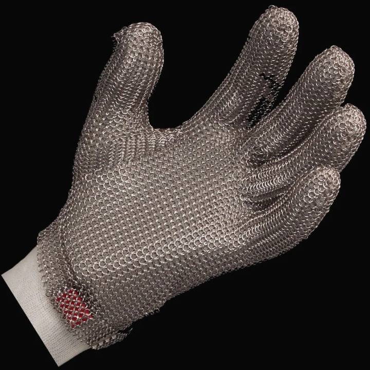 Rękawica metalowa ECOMESH, 5-palcowa, nierdzewna, czerwona, rozmiar 8, size M, EUROFLEX EM52 E Rękawica metalowa ECOMESH, 5-palcowa, nierdzewna, czerwona, rozmiar 8, size M, EUROFLEX EM52 E