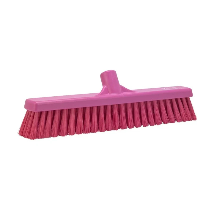Miotła z miękkim włosiem/ miękką szczeciną, miękka, szerokość 410 mm, różowa, VIKAN 31791