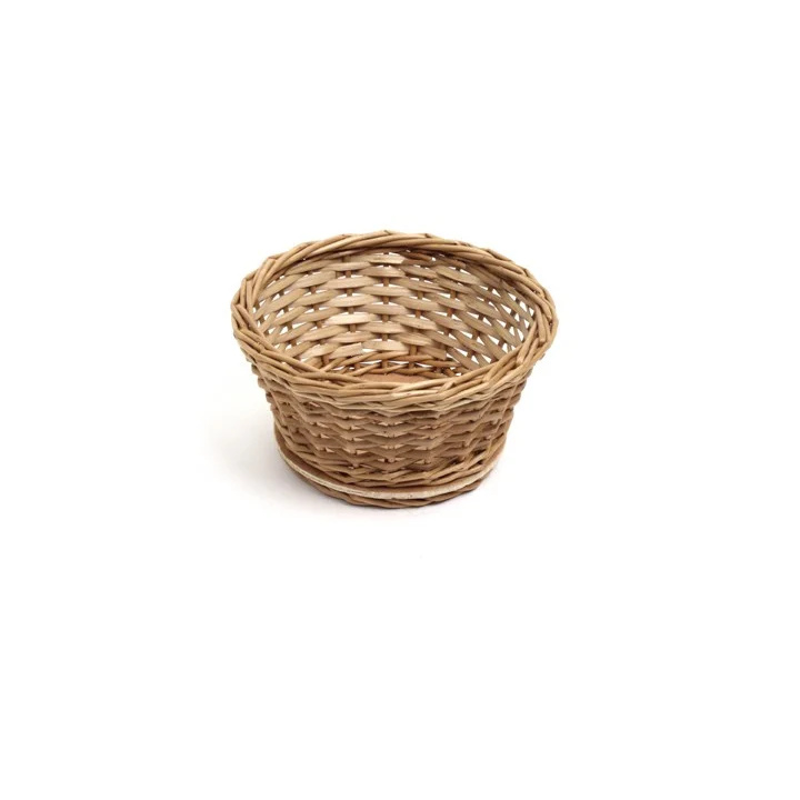 Koszyk wiklinowy na pieczywo, okrągły, średnica 18cm, wysokość 10cm, naturalny, XANTIA 89002