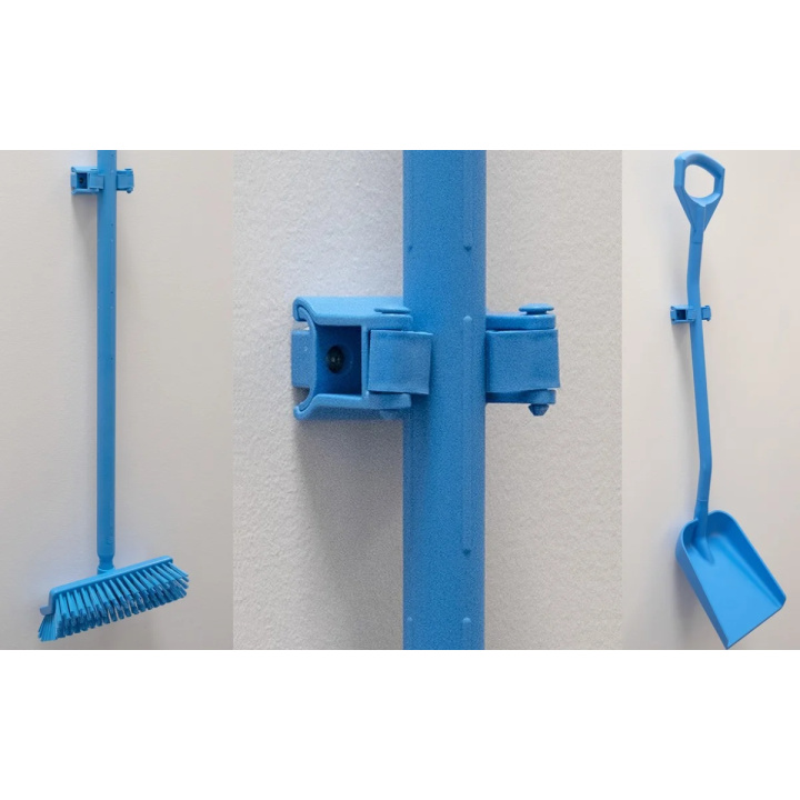 Moduł uchwytu ściennego Hi-Flex, wieszak pojedynczy, szerokość 82 mm, żółty, VIKAN 10136 Moduł uchwytu ściennego Hi-Flex, wieszak pojedynczy, szerokość 82 mm, żółty, VIKAN 10136