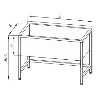 Basen 1-komorowy z rantem tylnym E 2810 EKO