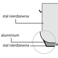 Garnek niski z pokrywką Stalgast 013402