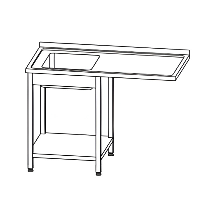 Stół ze zlewem i blatem pod zmywarkę EGAZ E 2520